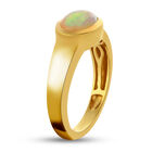 Natürlicher, äthiopischer Opal-Ring, 925 Silber Gelbgold Vermeil  ca. 0,80 ct image number 4