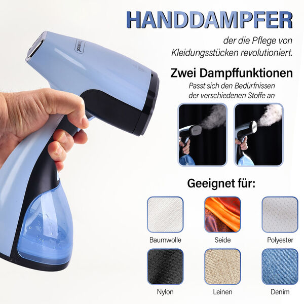 HOMESMART Handbedampfer, schwarz und blau image number 1