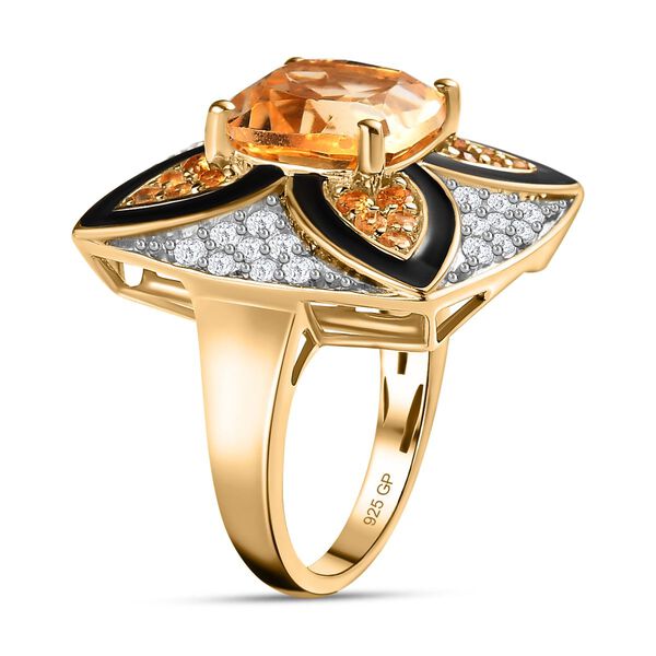 GP Royal Kollektion - AA Citrin, Zirkon und Saphir Ring- 5,30 ct. image number 5