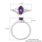 Afrikanischer Amethyst und Zirkon Ring 925 Silber  ca. 0,77 ct image number 6