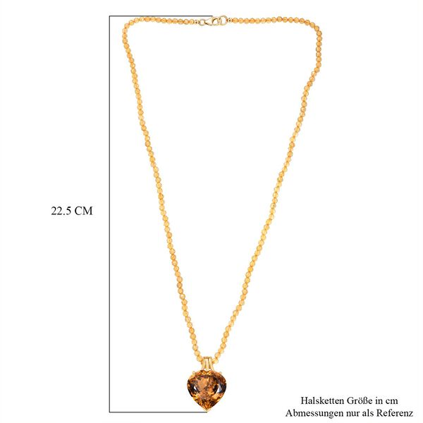 D'Joy AA Citrin Schmuckset ca. 50 cm 925 Silber 750 Gelbgold Vermeil ca. 55.00 ct image number 5