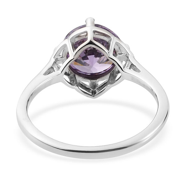 LUSTRO STELLA - Amethyst Zirkonia-Ring, 925 Silber platiniert  ca. 3,35 ct image number 6