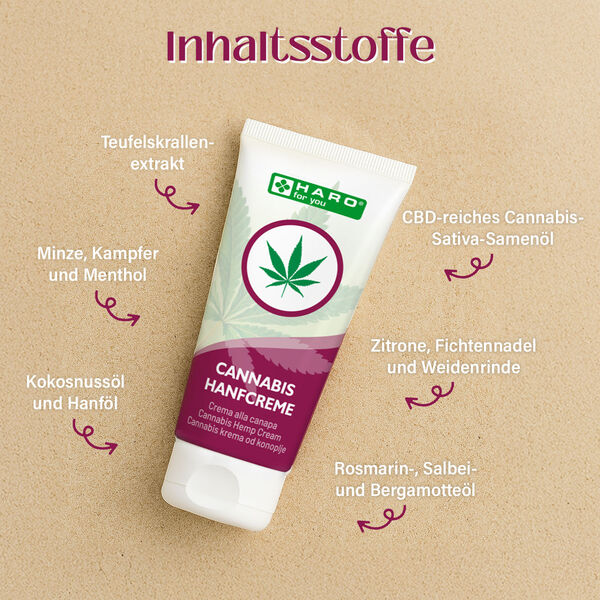 CBD - Cannabis Hanfcreme, 100ml image number 2