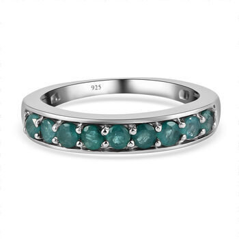 AAA Grandidierit-Ring, 925 Silber platiniert (Gr&ouml;&szlig;e 16.00) ca. 0,79 ct