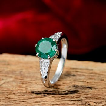 RHAPSODY AAAA Kagem sambischer Smaragd und VS Diamant Ring in 950 Platin - 2,13 ct.