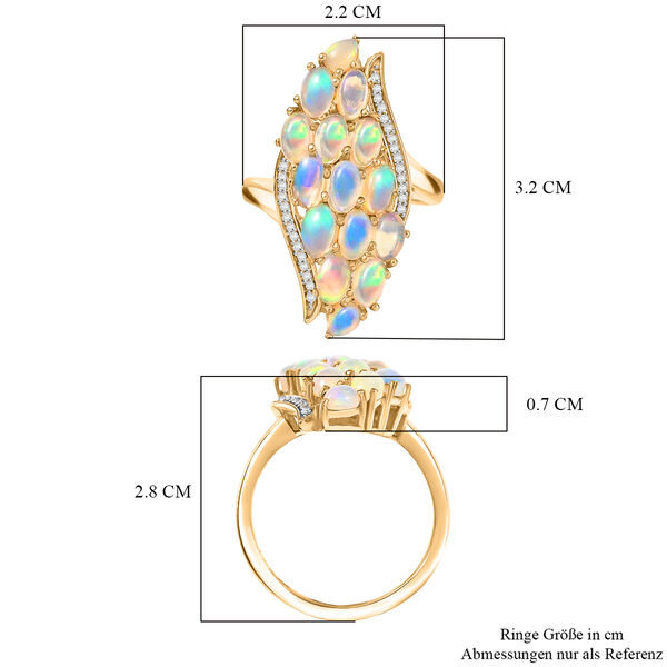 D'Joy AA nat&uuml;rlicher, &auml;thiopischer Welo Opal und Zirkon Ring - 2,34 ct. image number 6