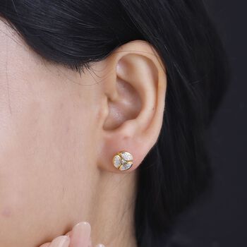 Moissanit Ohrringe, ca. 0,79 ct.