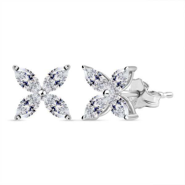 LUXURIANT SGL zertifizierte VS-GH Labor Diamant Ohrringe in 375 Weißgold - 1 ct. image number 0