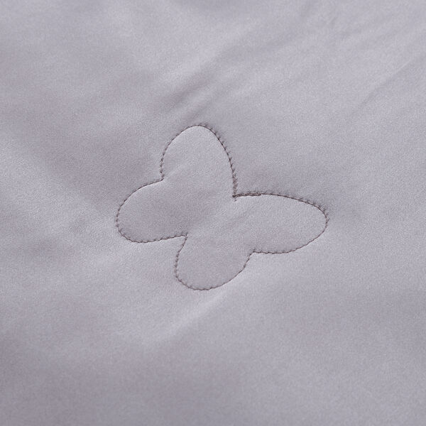 Serenity Night 100% Maulbeerseide Seidendecke mit 350gsm Seidenf&uuml;llung, 135x200cm, Grau image number 7