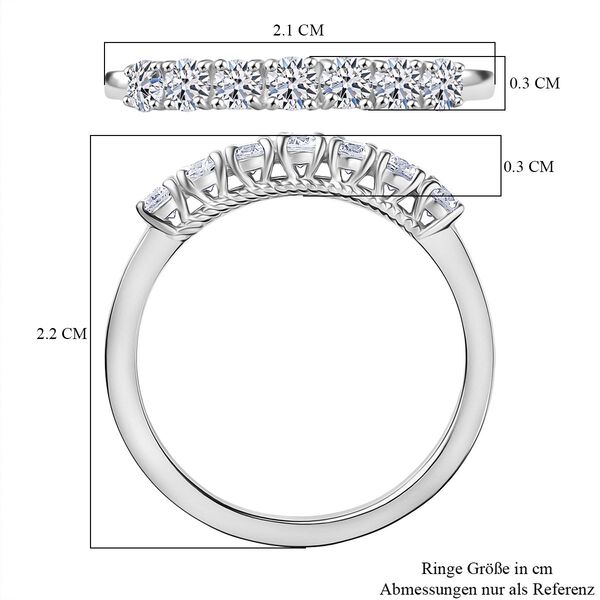 Lab Grown Diamant SI-GH Ring 925 Silber rhodiniert (Größe 17.00) ca. 0,50 ct image number 6