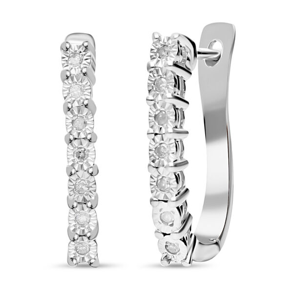 2er-Set- Wei&szlig;e Diamant-Ohrringe - 0.10 ct. image number 4