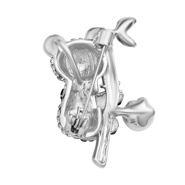 3er Set, Weiße Süßwasserzucht Perlen Broschen, Panda image number 8