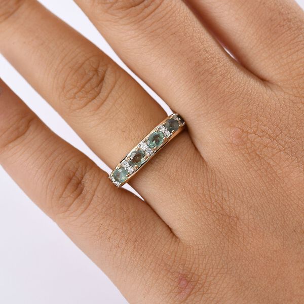 AAA Alexandrit, Lab Grown Diamant Ring 375 Gold (Gr&ouml;&szlig;e 19.00) ca. 1,16 ct image number 3