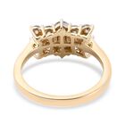 ILIANA Diamant zertifiziert SI G-H Cluster Ring 750 Gelbgold image number 4