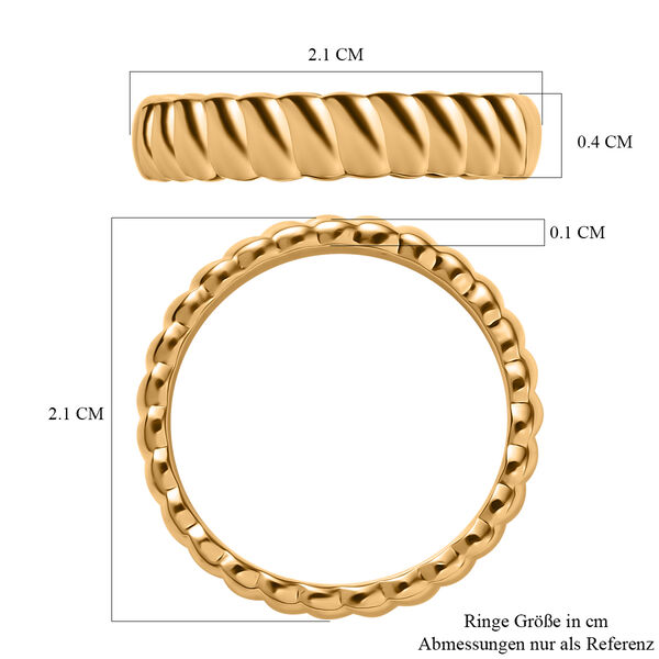 2er-Set Strukturierte Stacking-Bandringe image number 7