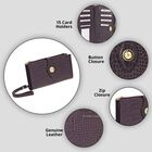 Echtleder Brieftasche mit Kroko-Prägung und RFID-Schutz, magenta image number 2