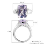 Lavendel Mond Quarz und Zirkon Ring 925 Silber platiniert  ca. 6,21 ct image number 6