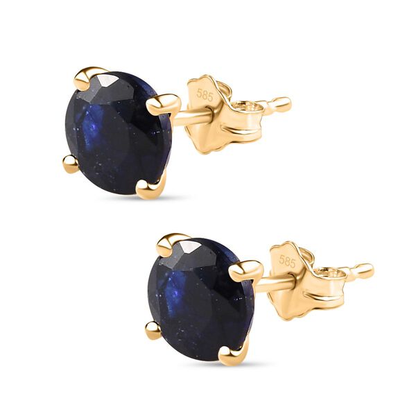 AA Masoala Saphir Ohrringe, (Fissure gef&uuml;llt), 585 Gold ca. 2.73 ct image number 4