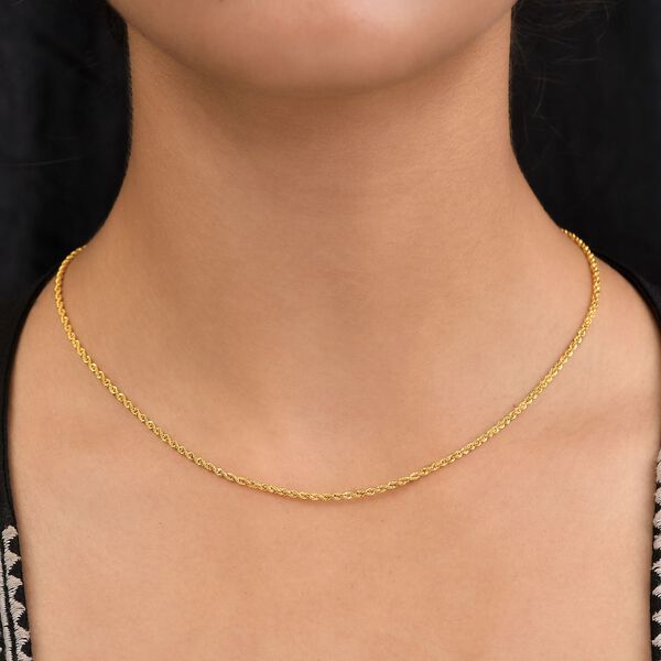 Kordelkette 45cm in 916 Gelbgold image number 2