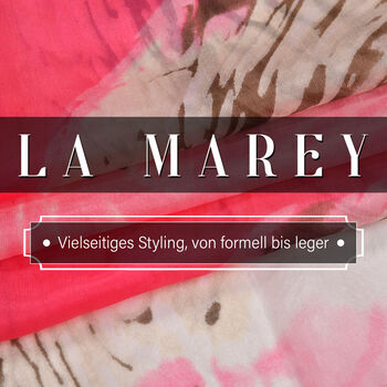 LA MAREY - Chiffonschal aus 100% Maulbeerseide in Wei&szlig; und Rosa