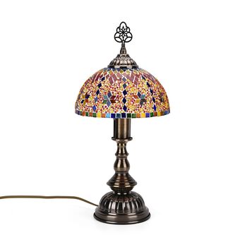 T&uuml;rkische Mosaik-Tischlampe im marokkanischen Stil, 17&times;28 cm, Mehrfarbig, Handgefertigt