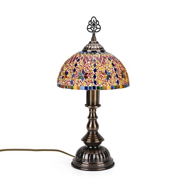 Türkische Mosaik-Tischlampe im marokkanischen Stil, 17×28 cm, Mehrfarbig, Handgefertigt image number 0
