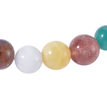 AAA Mehrfarbig Edelsteine, Roter Granat Armband ca. 18 cm 925 Silber rhodiniert ca. 138.59 ct