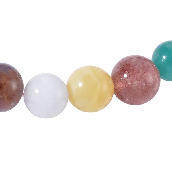 AAA Mehrfarbig Edelsteine, Roter Granat Armband ca. 18 cm 925 Silber rhodiniert ca. 138.59 ct image number 3