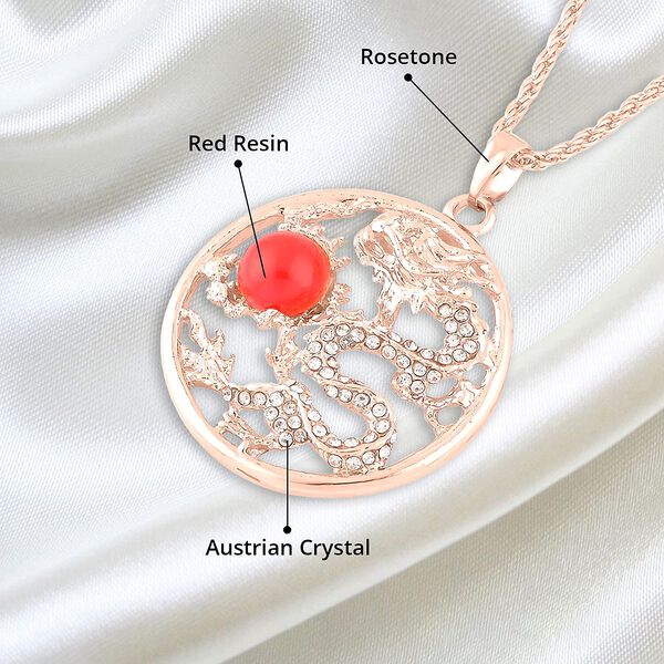 Kristall Halskette ca. 60 cm Reine Legierung Rose (7-8 Werktage Lieferzeit) image number 4