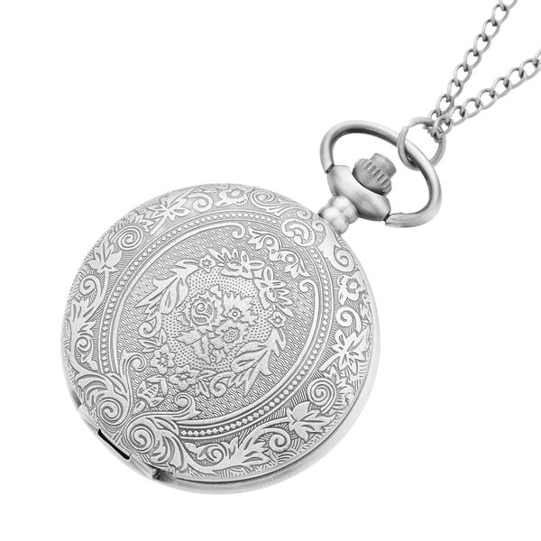 Strada - Taschenuhr, Japanisches Uhrwerk, silberfarben image number 3