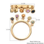 Mehrfarbig Saphir Ring 925 Silber 585 Vergoldet image number 6