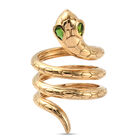 Natürlicher Chromdiopsid Ring 925 Silber vergoldet (Größe 17.00) ca. 0,34 ct