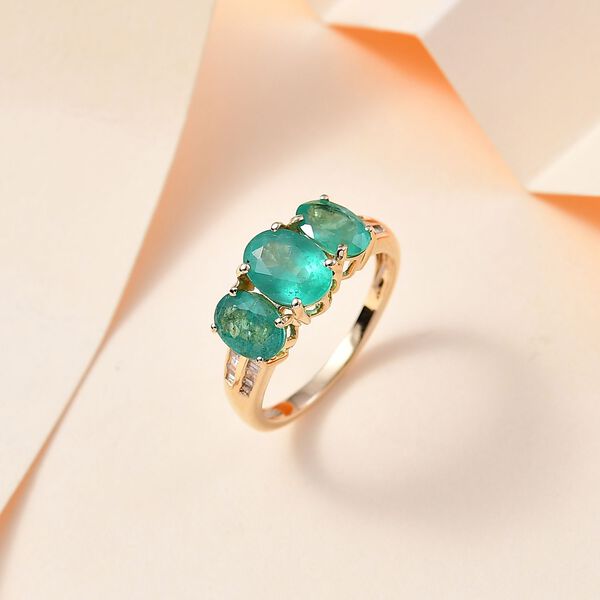 AAA Kagem sambischer Smaragd und Diamant Ring in 585 Gold - 2,90 ct. image number 10