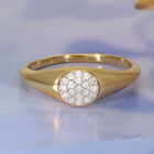 Diamant Ring 925 Silber 585 Vergoldet (Größe 17.00) ca. 0,20 ct image number 1