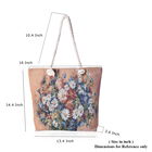 Jute Handtasche, Blumenmuster, Größe 40x349x36 cm, Khaki image number 6