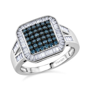 D'Joy blauer und wei&szlig;er Diamant Ring - 1 ct.