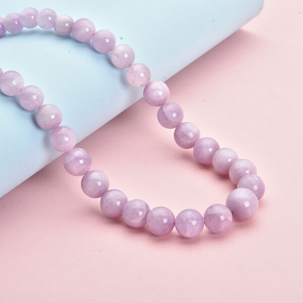 Kunzit-Halskette, ca. 50 cm, 925 Silber vergoldet ca. 428,50 ct image number 2