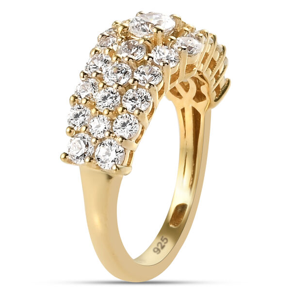 LUSTRO STELLA - feinster Zirkonia-Ring, 925 Silber vergoldet image number 5