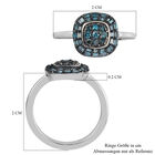 Blauer Diamant Ring 925 Silber platiniert  ca. 0,33 ct image number 5