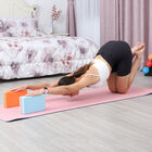 Yoga Block aus Eva-Schaum, Rosa-Blau image number 1