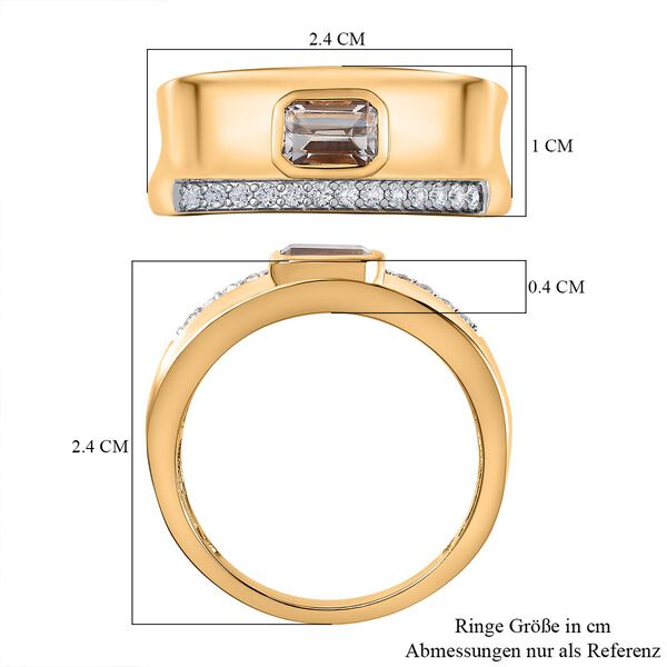 AAA Turkizit und Zirkon Herrenring - 0,97 ct. image number 7