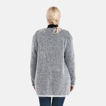 Trendiger Winter-Cardigan mit Taschen, One Size, Schwarz