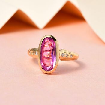 Patroke Triplett Quarz und wei&szlig;er Zirkon-Ring - 3,56 ct.
