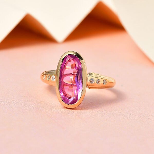 Patroke Triplett Quarz und wei&szlig;er Zirkon-Ring - 3,56 ct. image number 2