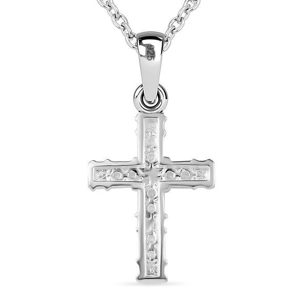 Weißer kubischer Zirkonia-Anhänger mit 50cm Kette - 0,28 ct. image number 5