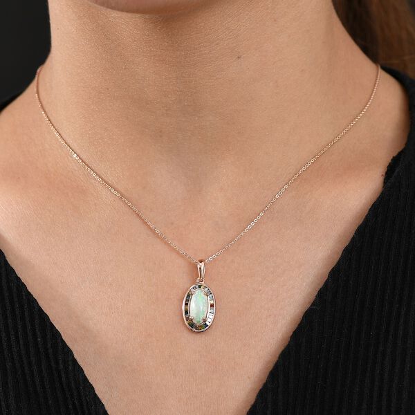 D’Joy AA äthiopisches Welo Opal und mehrfarbiges Diamant Schmuckset image number 3