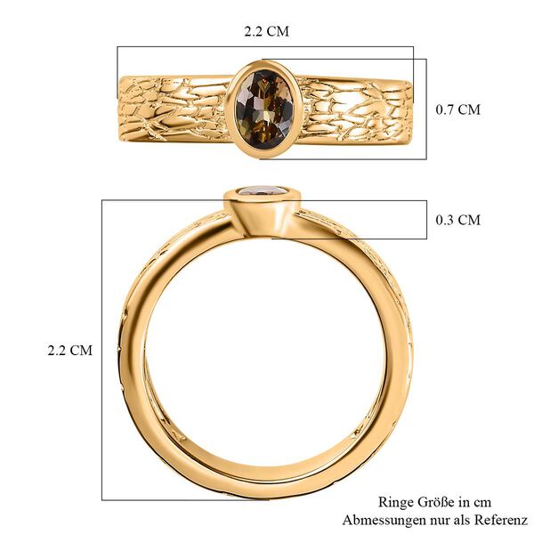 AA natürlicher, goldener Tansanit-Ring - 0,44 ct. image number 7