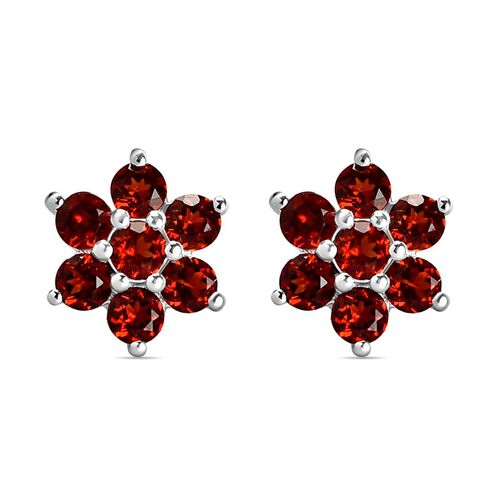 Rote Granat-Ohrringe, 925 Silber ca. 0,81 ct image number 0