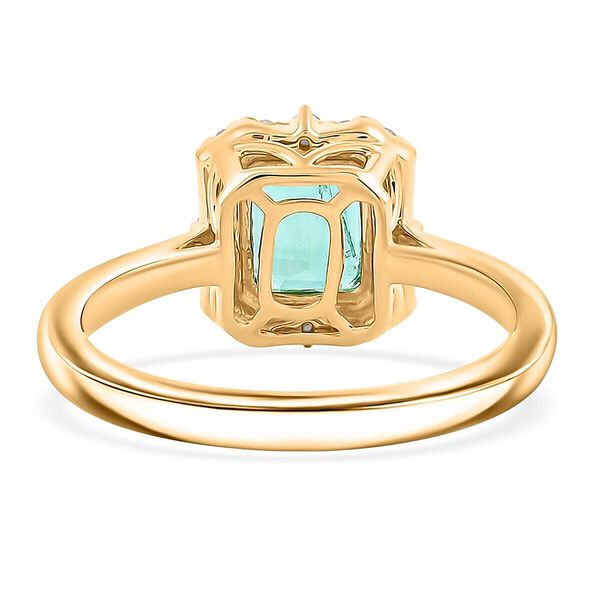LUXORO AGI zertifizierter und gepr&uuml;fter AAA Kagem sambischer Smaragd und Diamant Ring in 417 Gelbgold - 1,70 ct. image number 4