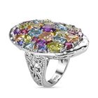 GP Italian Garden Collection- mehrfarbiger Edelstein-Ring in Silber image number 4